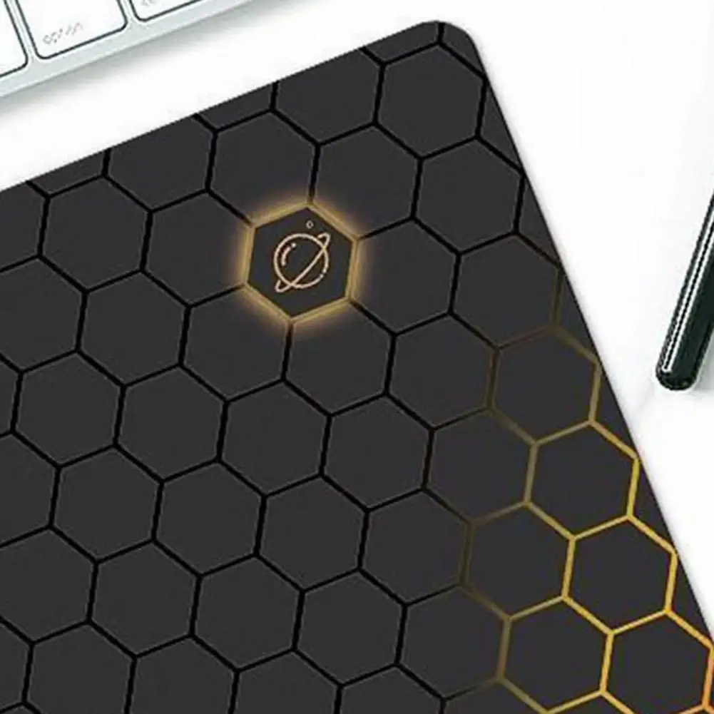 Glass Pad Gaming Pad with Shortcut Key Guide Thick Non-slip Rubber Base Desk Mat Tempered Glass Micro-etched Surface for Esports