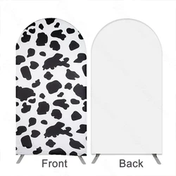 Cow Print Backdrop Cover Double Sided Cow Printed Chiara Arch Cover for Western Cowboy Farm Birthday Baby Shower Party Decor