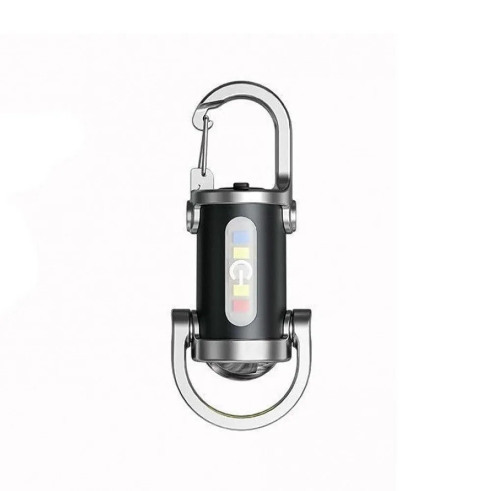 

COB LED LED Keychain Flashlight 7 Gears Adjustable Super Bright Mini Flashlight USB Rechargeable Multifunctional