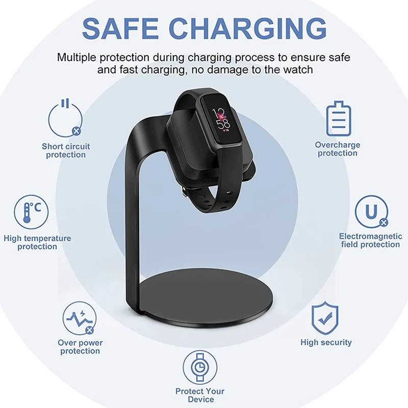 شاحن قفص الاتهام ل Fitbit Luxe Smartwatch ، شحن كابل ، مهد ، تهمة 5 ، 2021