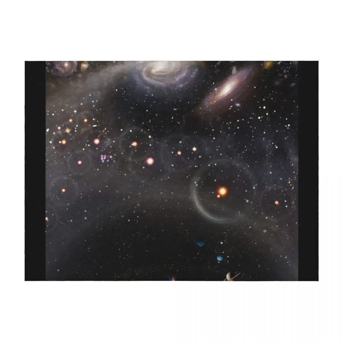 

Observable Universe Illustration on rectangle (vertical layout) Throw Blanket for sofa Luxury Brand Decorative Beds Blankets