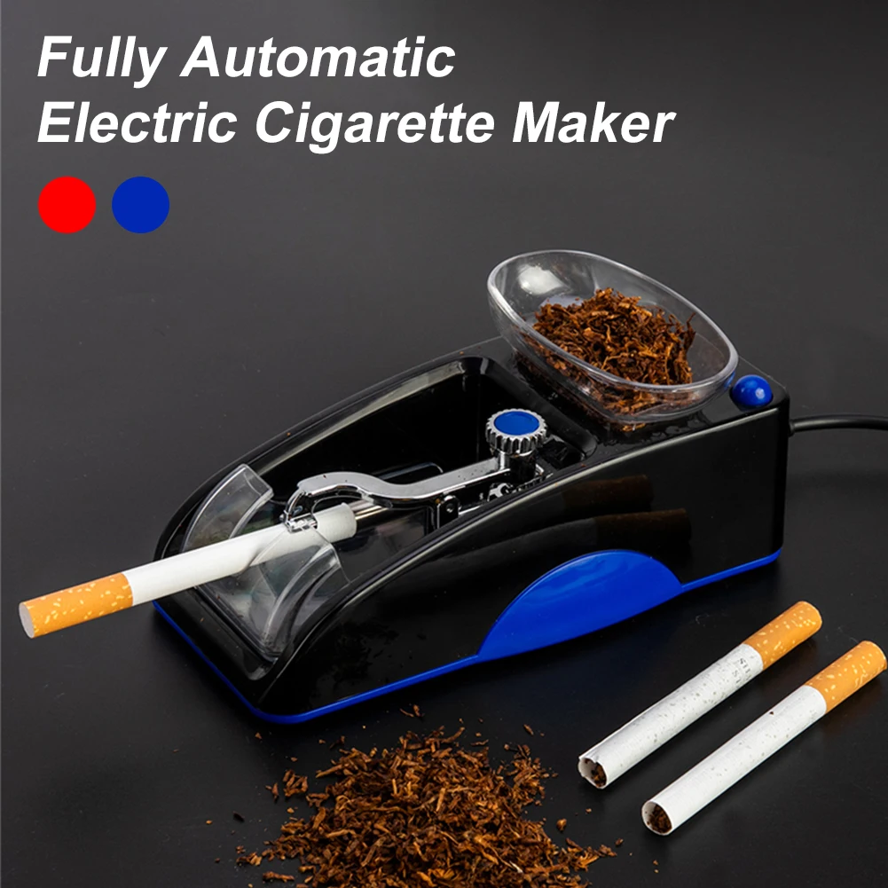 Electric Cigarette Rolling Machine Mini Portable Automatic Cigarette Wrapping Roller Maker DIY Smoking Tool Red Dropshipping