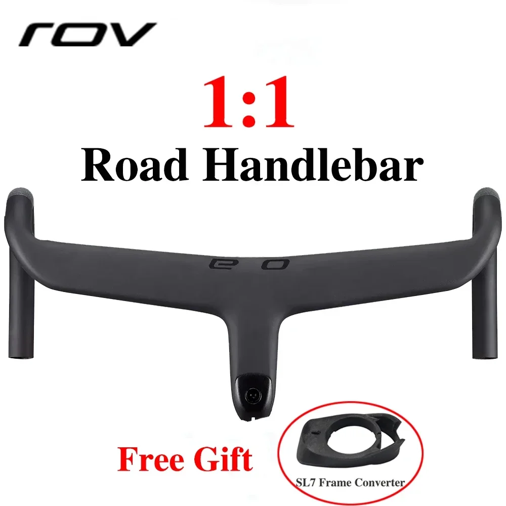 

Full Internal Cable Routing Road Bicycle Handlebar, T800 Carbon Integrated Cockpit Di2, 1:1 for SL7 SL8