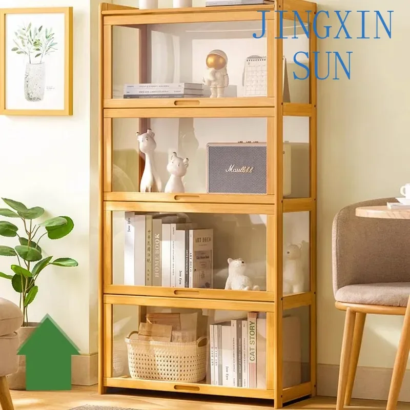 Shelf Side Table Storage Bookcase Corner Organizer Shelves Bamboo Bookshelf Filing Display Estanteria Habitacion Modular