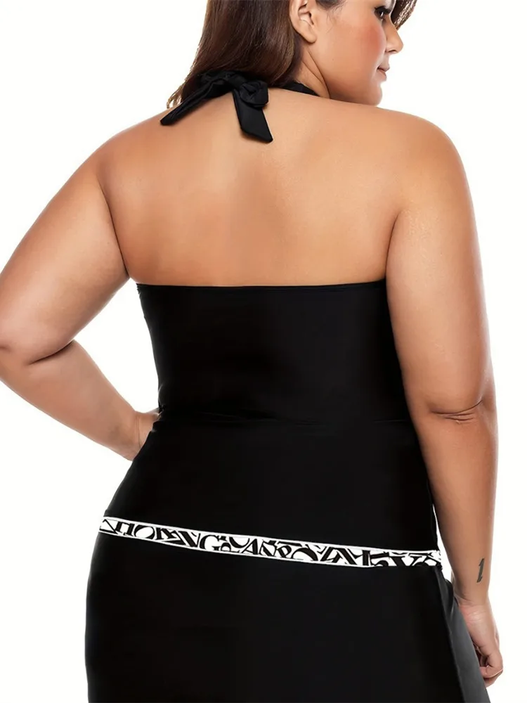 Maiô tankini para mulheres, controle de barriga, maiô, saia de praia, monokini sexy, cabeçada de biquíni, maiô plus size, 2024