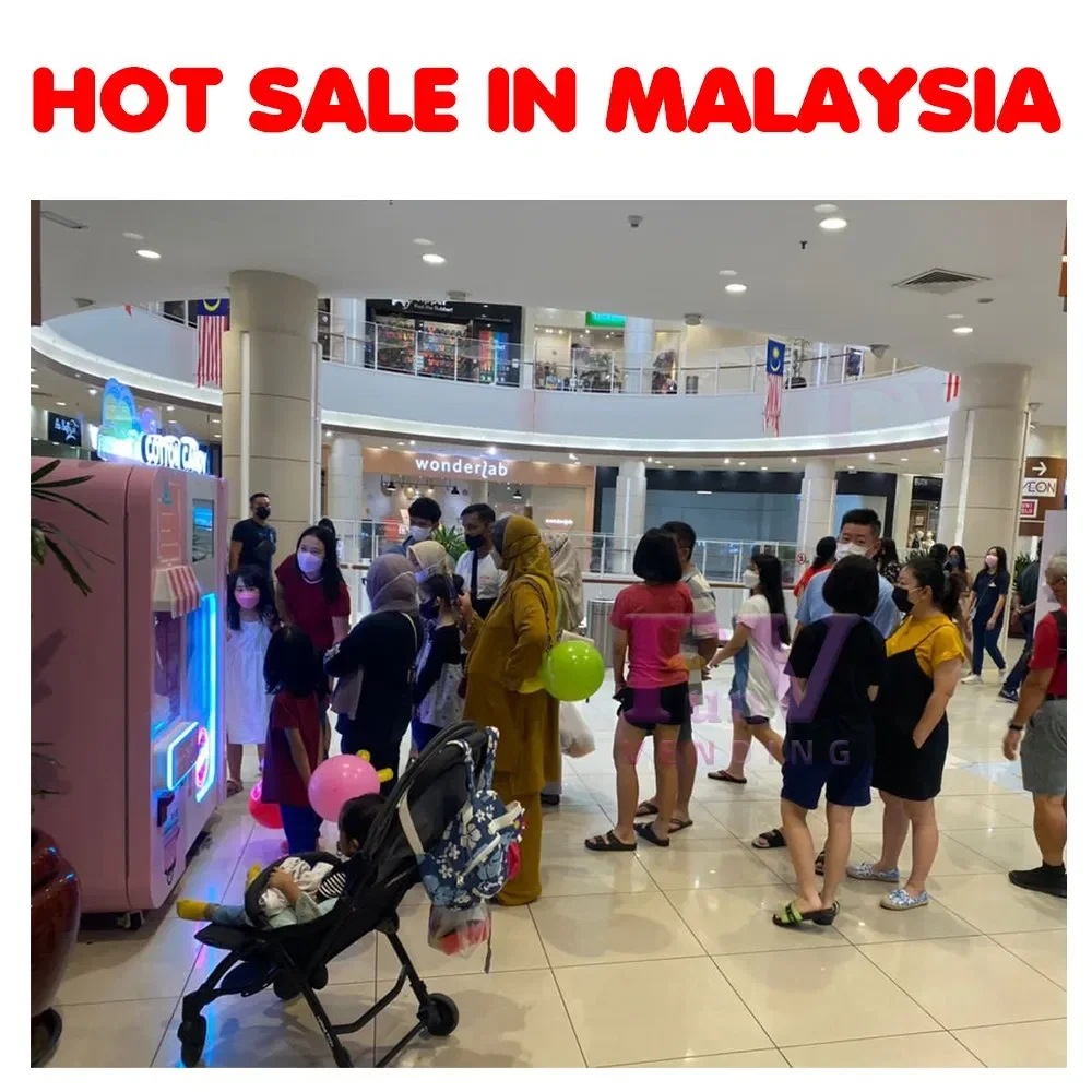 Commercial Automatic Mall Electric Professional Robot Cotton Candy Machine