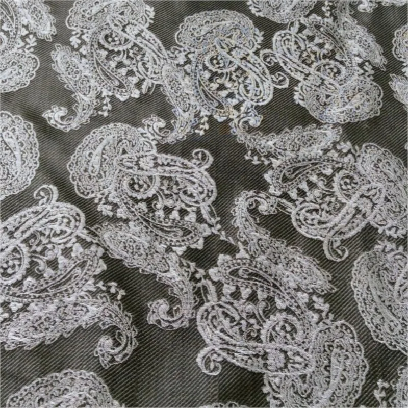 Medium-style slightly transparent jacquard yarn Chinese-style organza pattern Hanfu dress fabric