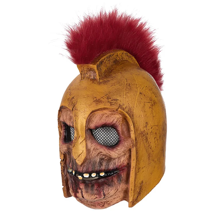 Vollkopfmaske mit Helm, Kostüm für Halloween, Weihnachten, Rollenspiel, Party, Cosplay-Maske – Detail 3