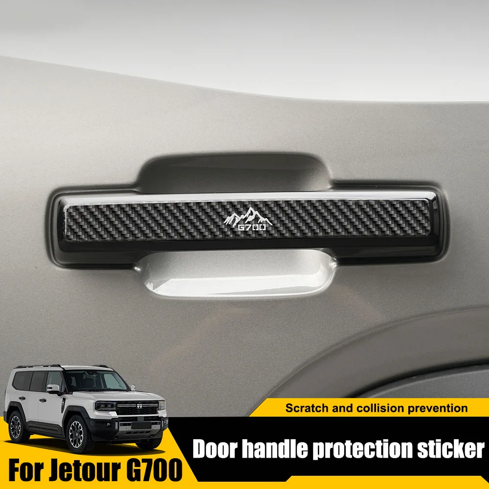 

For Chery Jetour G700 2025 2026 Door Handle Protection Sticker Car Modification Accessories Resin Material Scratch-resistant
