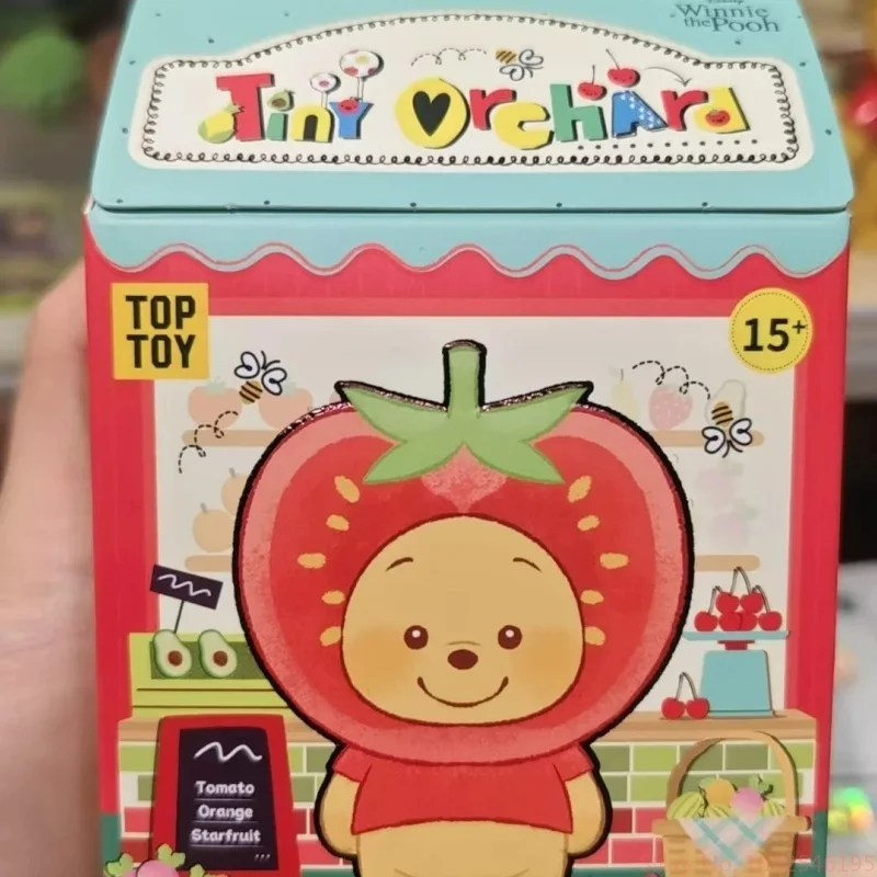 Genuino Winnie The Pooh Un piccolo giardino di frutta Serie Cieco Ciondolo Orso carino Anime Action Figure Borsa a sorpresa Bambola Giocattolo Regali