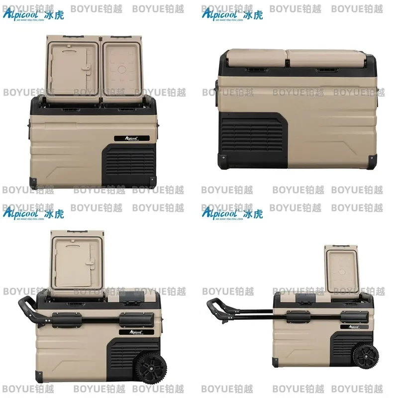 Portable Car Refrigerator Compressor Cooling 12V 24V Dual Zone Temperature Control for Truck Home Outdoor Camping Travel