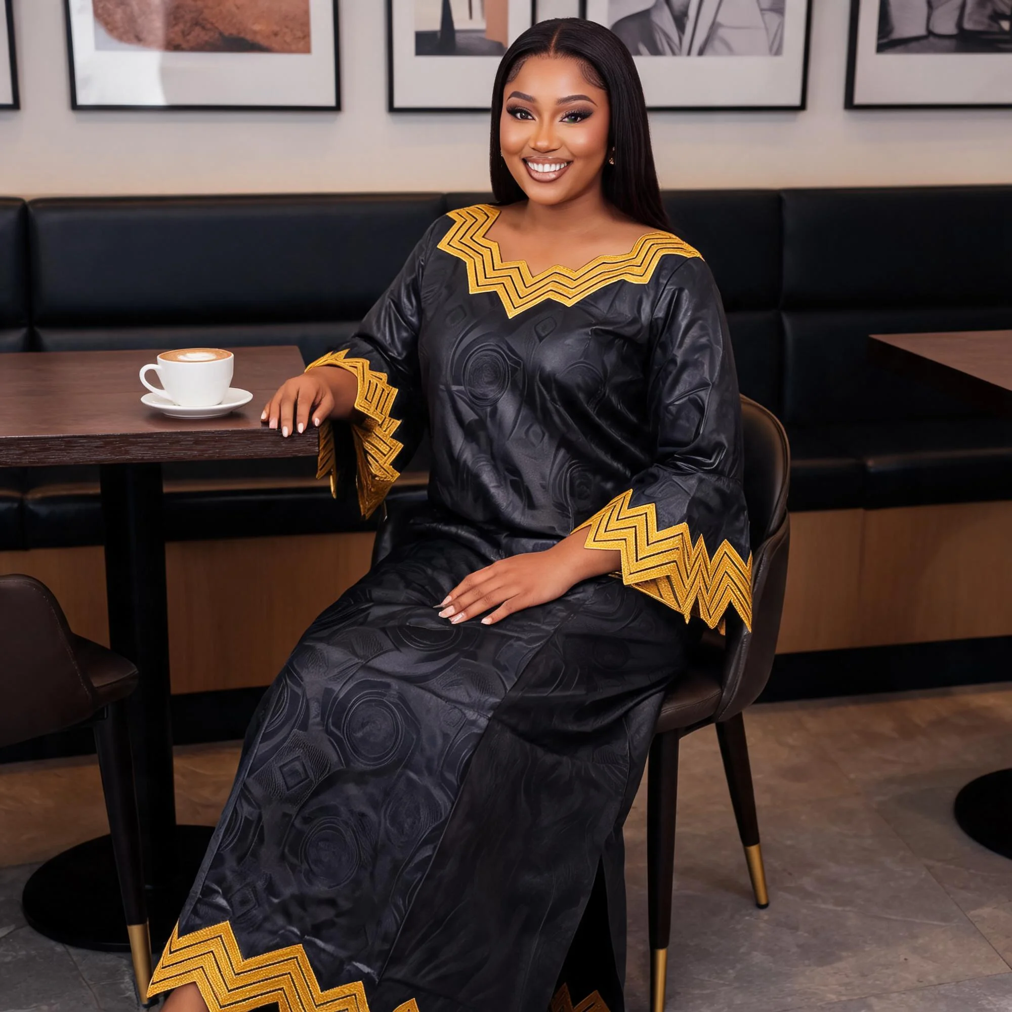 African Dresses For Women Plus Size Bazin Riche Embroidery Design Long Dress With Scarf