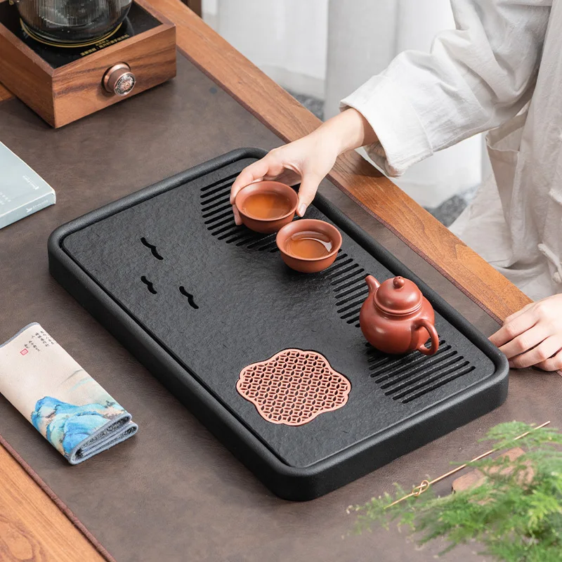 Valet Ceremony Tea Tray Light Drainage Storage Accessories Rectangle Tea Tray Vintage Trinket Bandejas Home Furniture