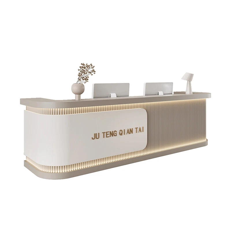Banco reception dal design elegante, banchi reception moderni e minimalisti nordici, ricevitori salvaspazio, mobili per ufficio Mstrador