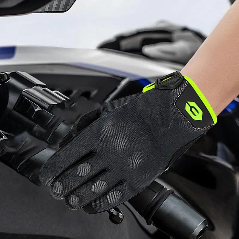 Breathable Motorcycle Gloves Motor Cycle And Riding Gloves Touch Screen Dirt Bike Gear With Anti-Slip Grip Hard Knuckles