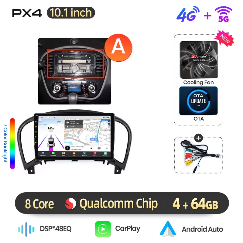 AWESAFE Draadloze CarPlay Android Auto Radio voor Nissan Juke YF15 2010-2014 Auto GPS Navigatie Plug and Play met SWC CANBUS RDS DSP BT - afbeelding 1