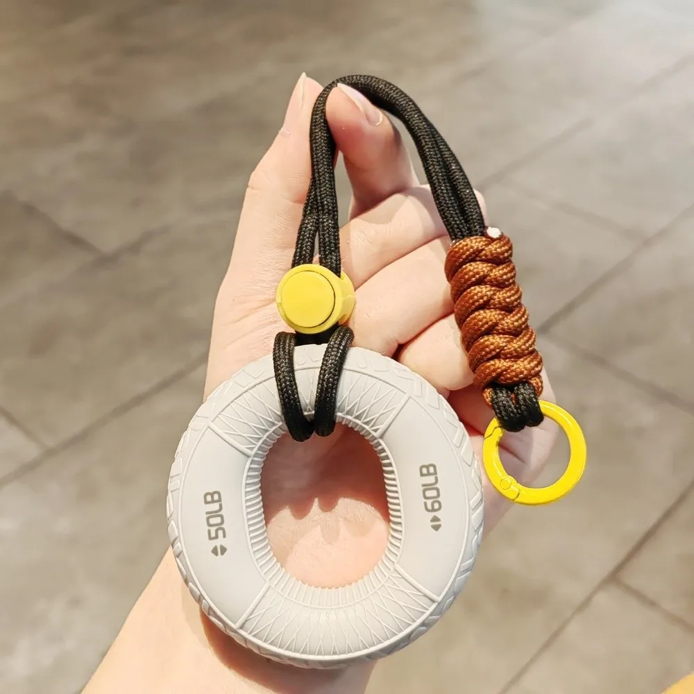 Silicone 10-60LB Hand Grip Keychain Wrist Strength Double Power Grip Grip Strength Trainer Finger Correctors Portable