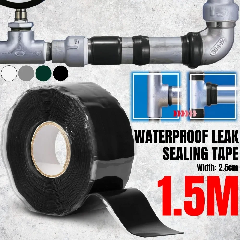 Waterproof Stop Tape Self-adhesive Water Pipe Quick Leak Proof Repair Silicone Tape Multi Purpose Emergency Wire Insulating Tape