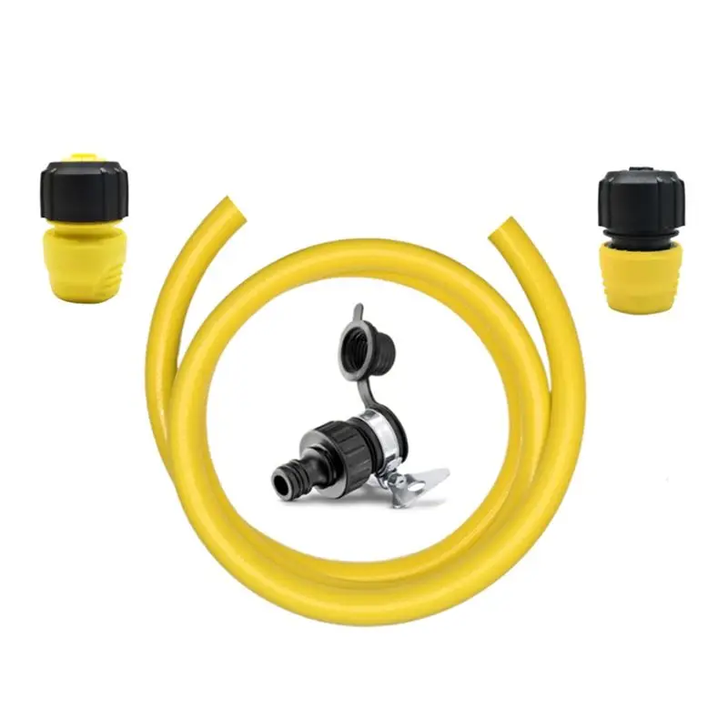 RMWIN-For Karcher Garden Hose 5/8 In X 6.5 FT Flexible Kink Resistant Hose With Water Stop Joint Universal Faucet Joint Set