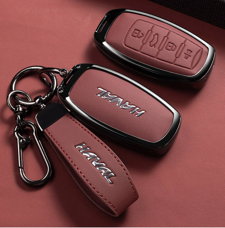Autoschlüsseletui aus Zinklegierung für Great Wall Haval H6 Hover 2023 2024 2026 Schlüsselanhänger Fernbedienung Abdeckung Shell Gehäuse Halter Fob Zubehör – Detail 3