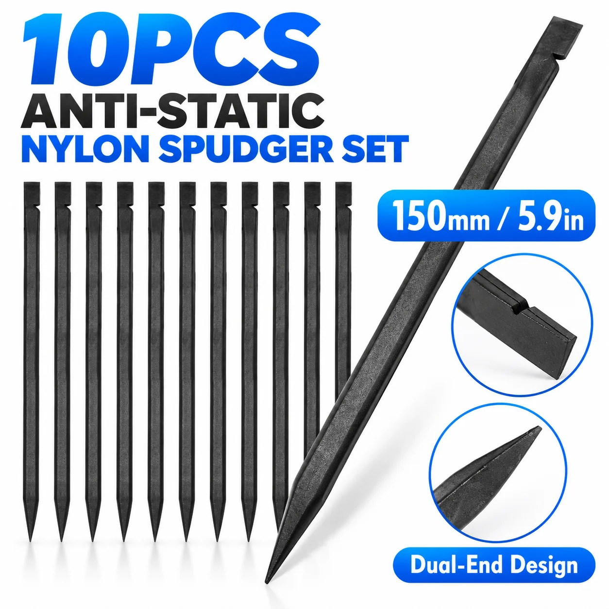 10Pcs Anti Static Plastic Spudger Nylon Stick Pry Opening Tool for iPhone iPad Samsung Smartphone Repair Hand Tool Set