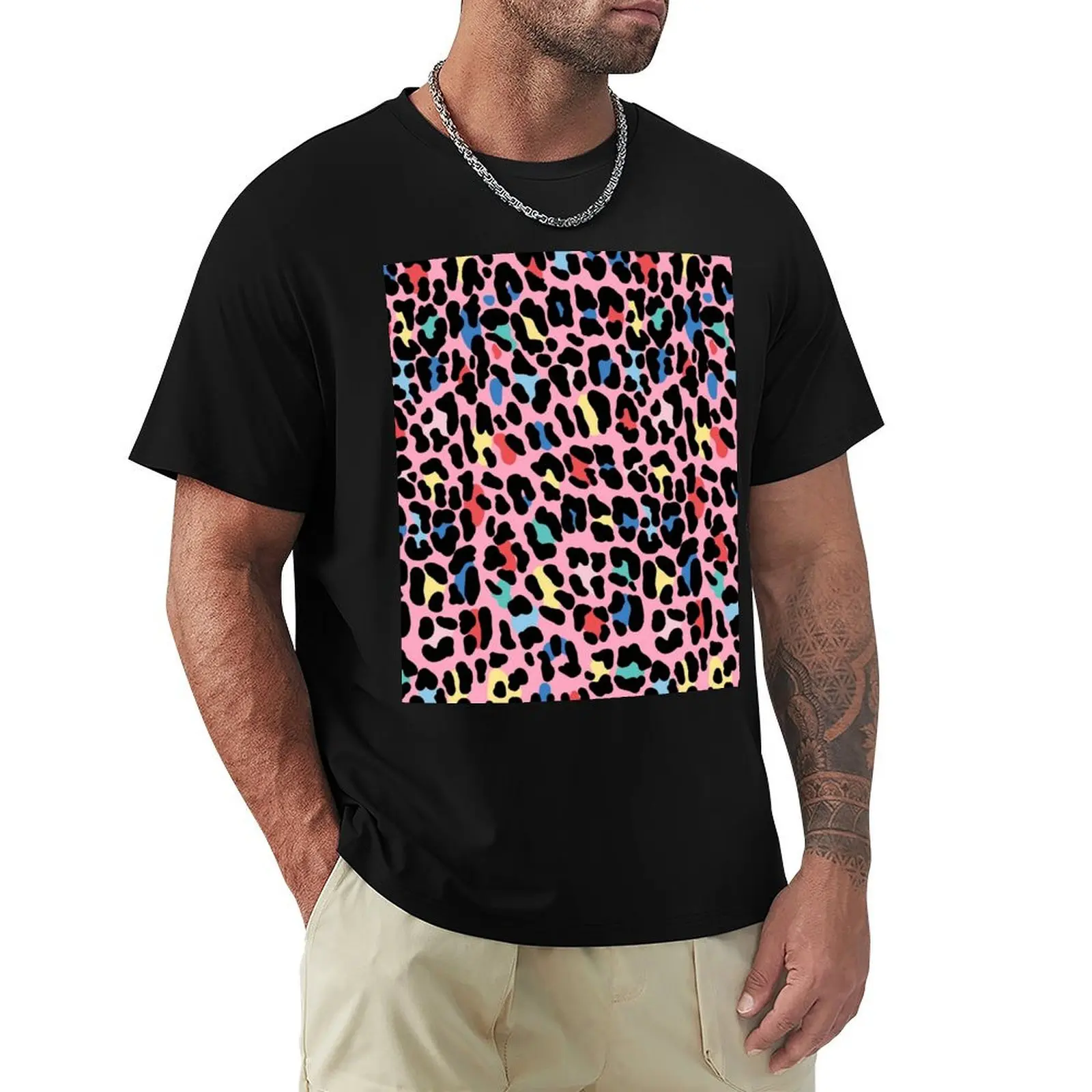 Rainbow leopard by Elebea T-Shirt Soft Cotton Print T-Shirt