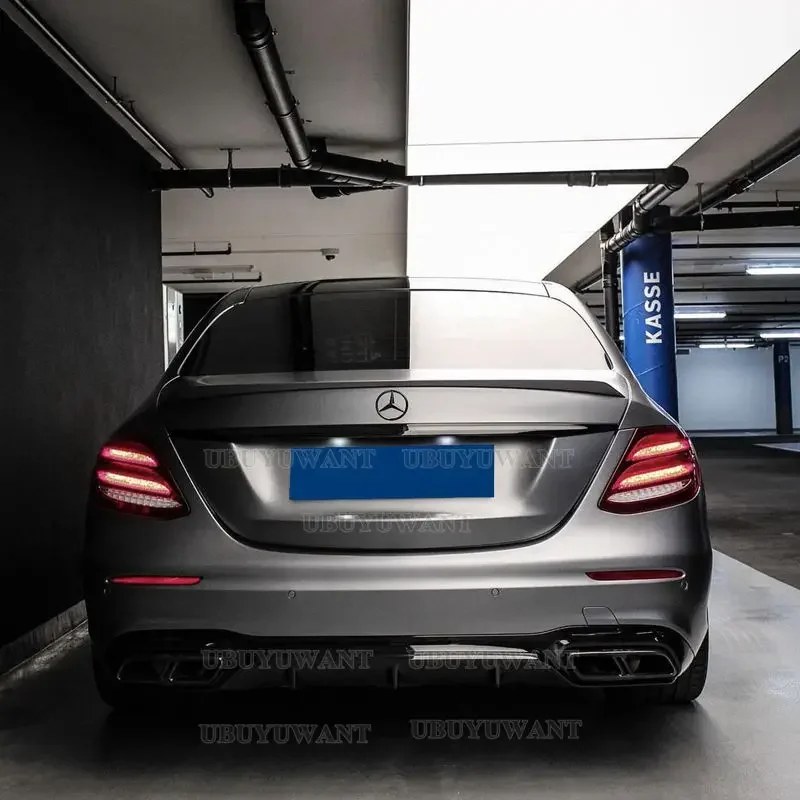 For Mercedes Benz W213 Spoiler 2016 2017 2018 2019-21 E-class E200 E300 E320 E63 Spoiler High Quality ABS Car Rear Wing Spoiler