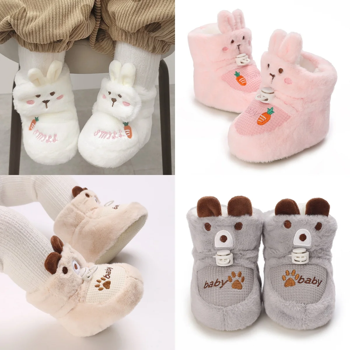 

Baby Shoes Winter Thick Warm Cotton Shoes For Boys AndGirls Baby Walking Shoes 0-1 Years Old