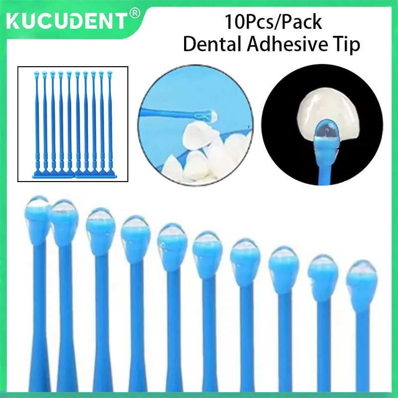 

10 шт., аппликаторы для стоматологических клейких наконечников, одноразовые кисти для зубной короны, фарфоровый шпон, необходимые стоматологические инструменты