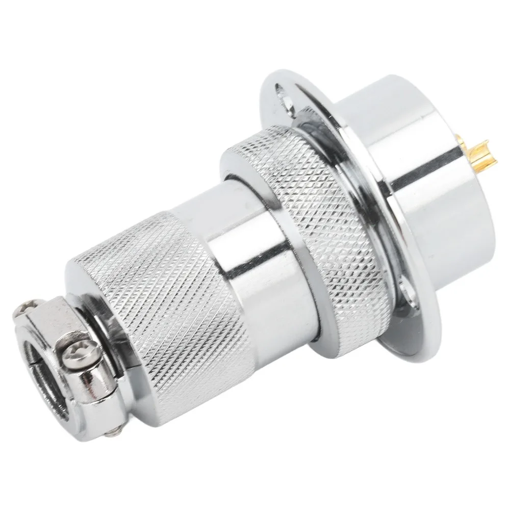 30mm Aviation Plug 2 Pin/3 Pin/4 Pin/5 Pin Waterproof Electrical Power Adapter 25A/300V Silver Aviation Connector