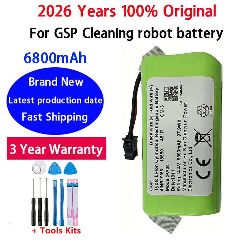 100% Original for GSP PA04 battery 6800mAh High capacity for GSP Cleaning robot battery Fast Shipping