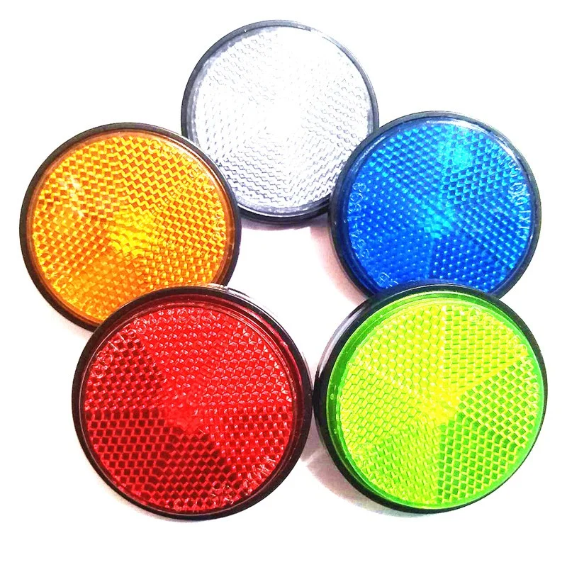 2pcs Reflective Round Warning Reflector for  Motorcycles, and Bicycles - Enhance Nighttime Visibility and Safety