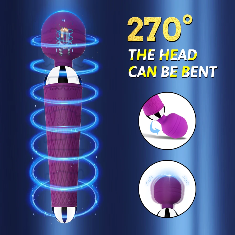 Vibromasseur gode 10 vitesses AV baguette magique point G clitoridien mamelon Massage stimulateur de masturbation produits pour adultes pour jouets sexuels féminins