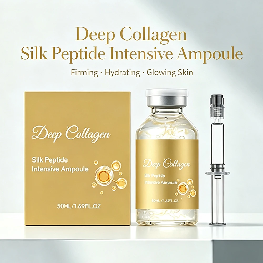 Collagen Silk Peptide Face Ampoule Moisturizing Smoothing Soft Skin Hydrating Lightweight Daily Serum