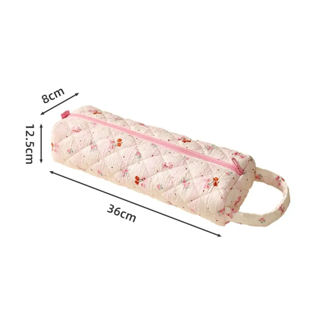 Quilting Cotton Hair Dryer Storage Bag Large Capacity with Handle Curler Storage Bag Portable Dustproof Carrying Case for Travel