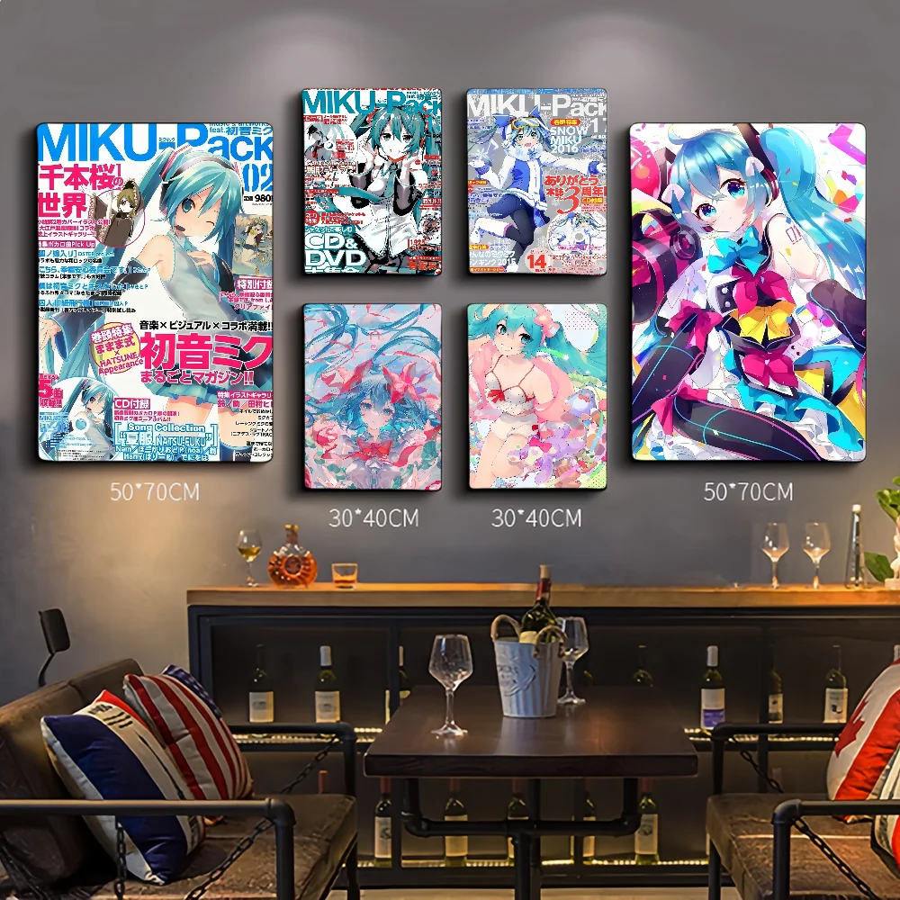 Anime H-Hatsunes M-MikU Good Quality Prints And Posters Vintage Room Bar Cafe Decor Home Decor