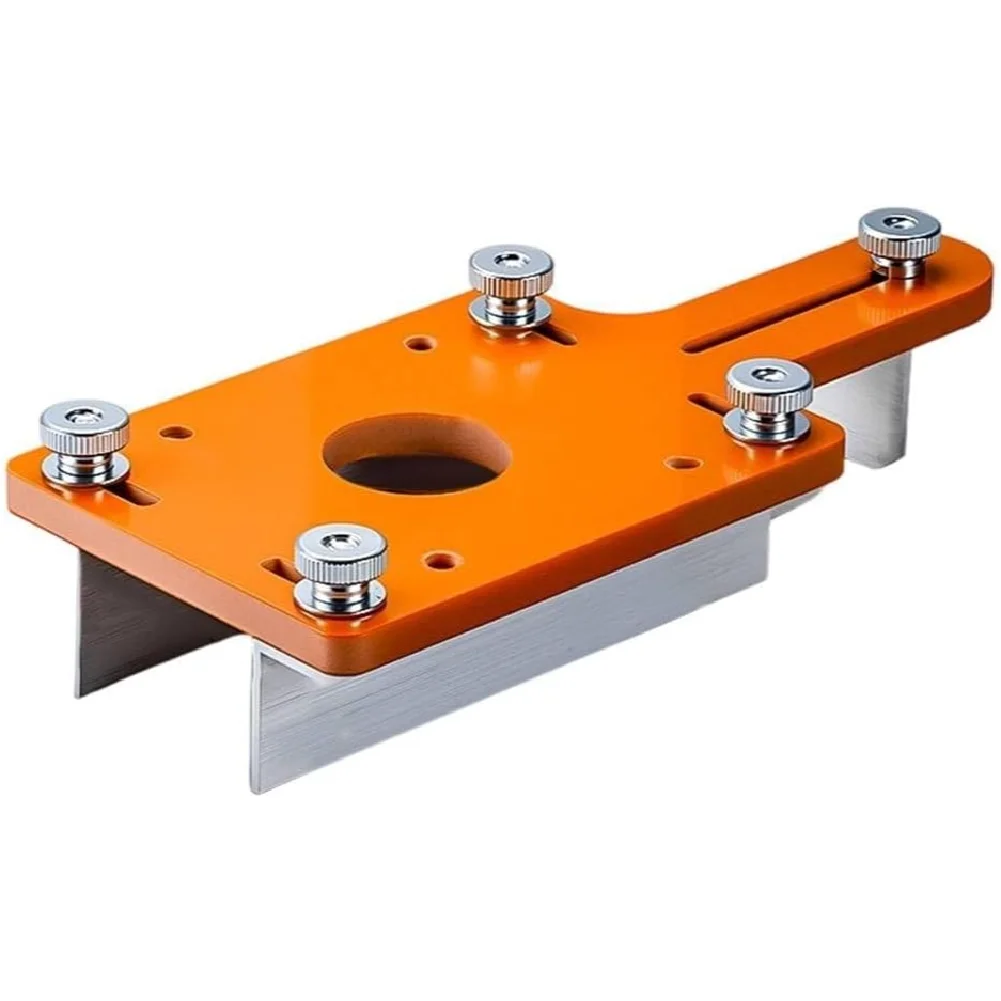 Wood Router Slotting Locator Tool Aluminum Alloy Base Plate for Edge Trimmer Chamfering Grooving Curve Cutting Woodworking 65mm