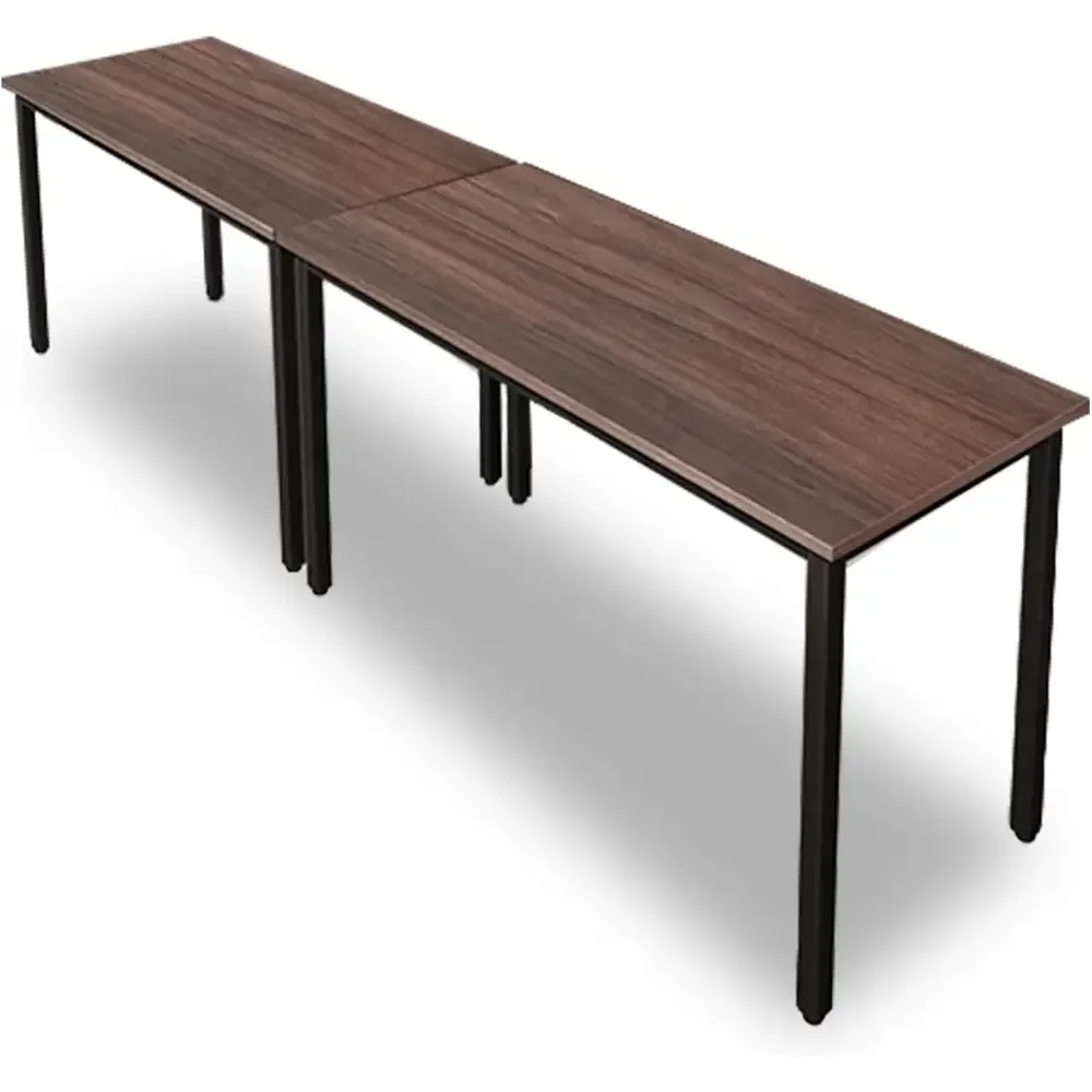 Rustic Walnut 4-8 Person Conference Table, 110.2x23.6x29.5 for Office, Meeting Room, Study, Writing, and Printer Use