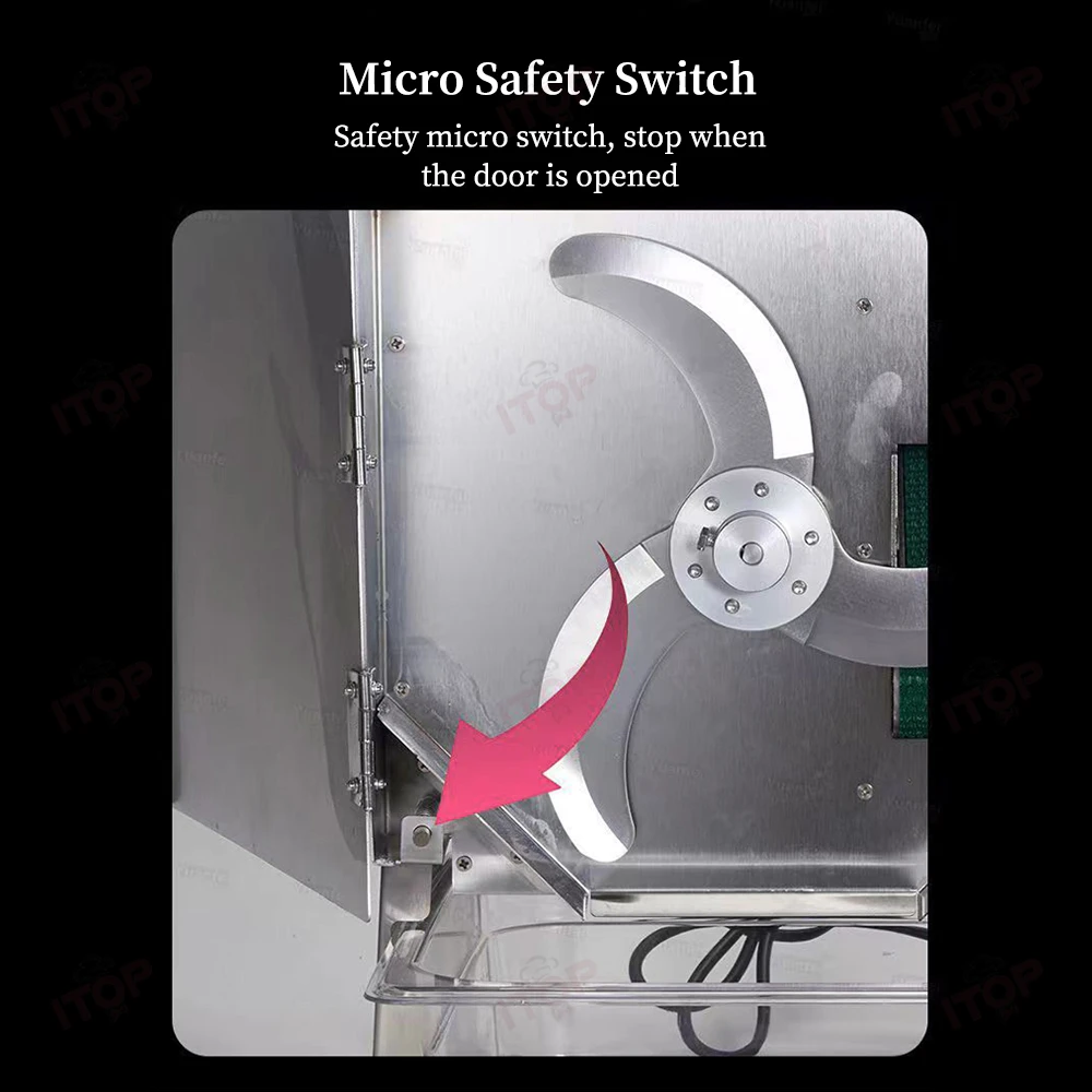 قطاعة خضروات تجارية من ITOP، قطاعة شالوت أوتوماتيكية، قطاعة كهربائية لبصل الربيع بسمك 1.5-35 مم قابل للتعديل