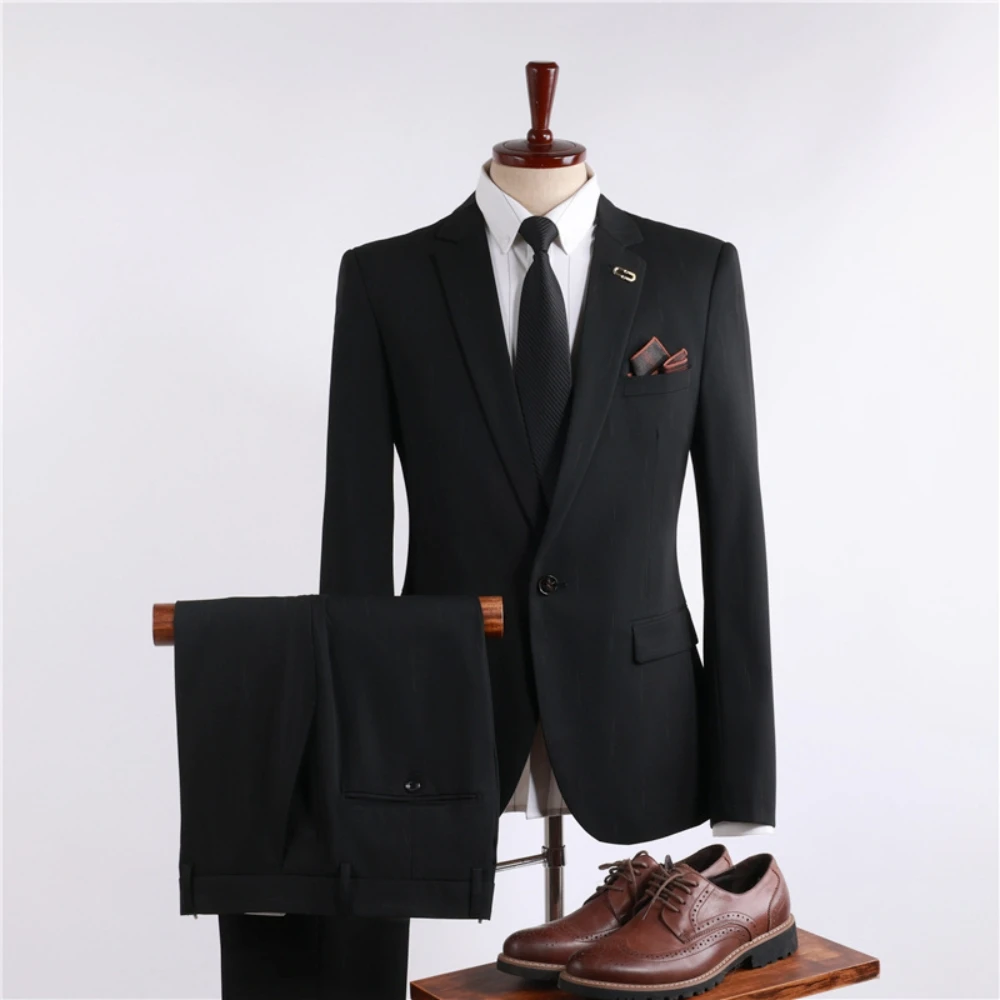 Intricate Meteor Stripes Men's Suit Set, Glamorous 2-pieces Tuxedo, Hot Sale, One Button, Modern Dancing Outfit, Groom Wear