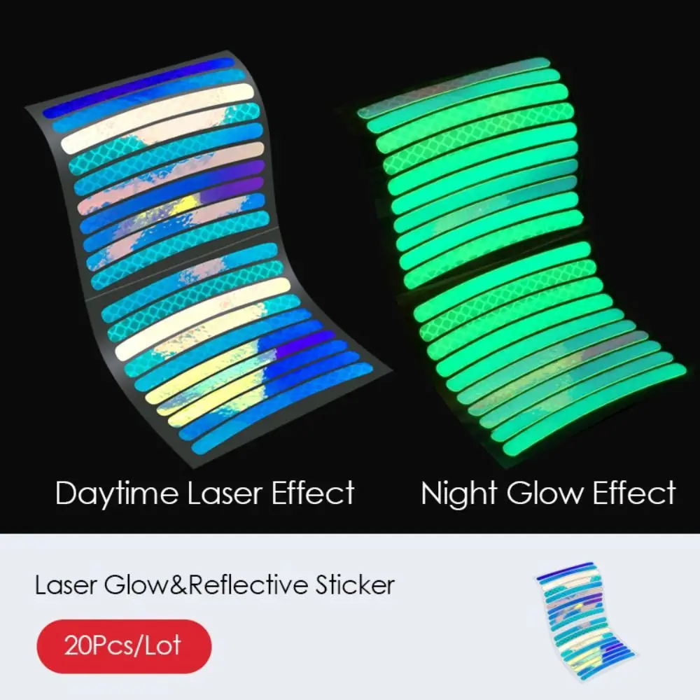 Rainbow Reflective Laser Glow-in-the-dark Sticker Rainbow Laser Glow Rainbow Reflective Sticker Laser Luminous