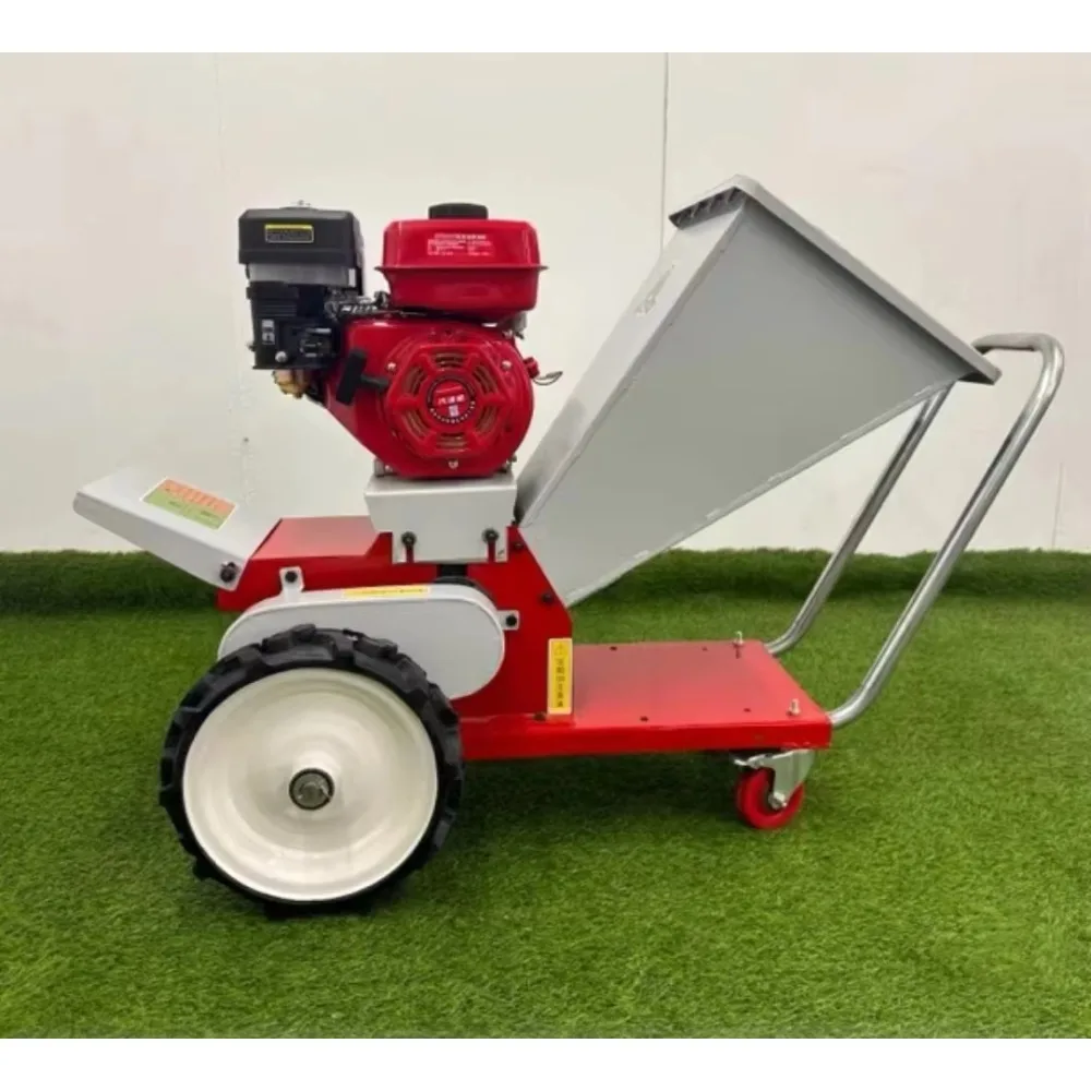 High Efficient Movable Professional Strong Wood Chipper Tree Shredder Grinder Garden Branch Crusher With Motor