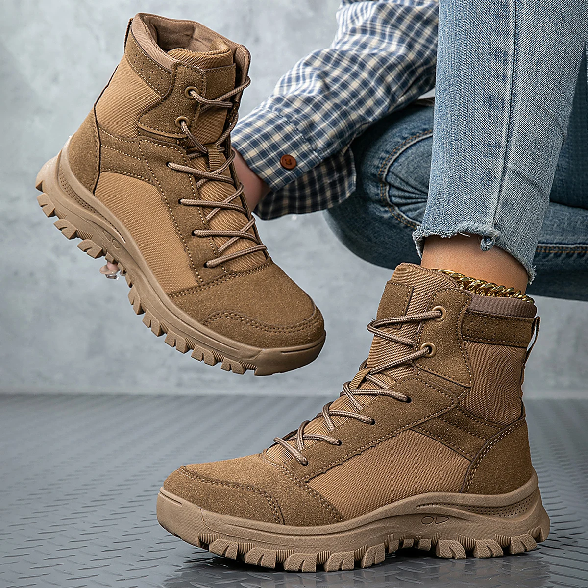 

Men Tactical Boots Women Male High Quality Army Shoes Military Outdoor Unisex Training Camping Ultrallight Safety Rapid Response