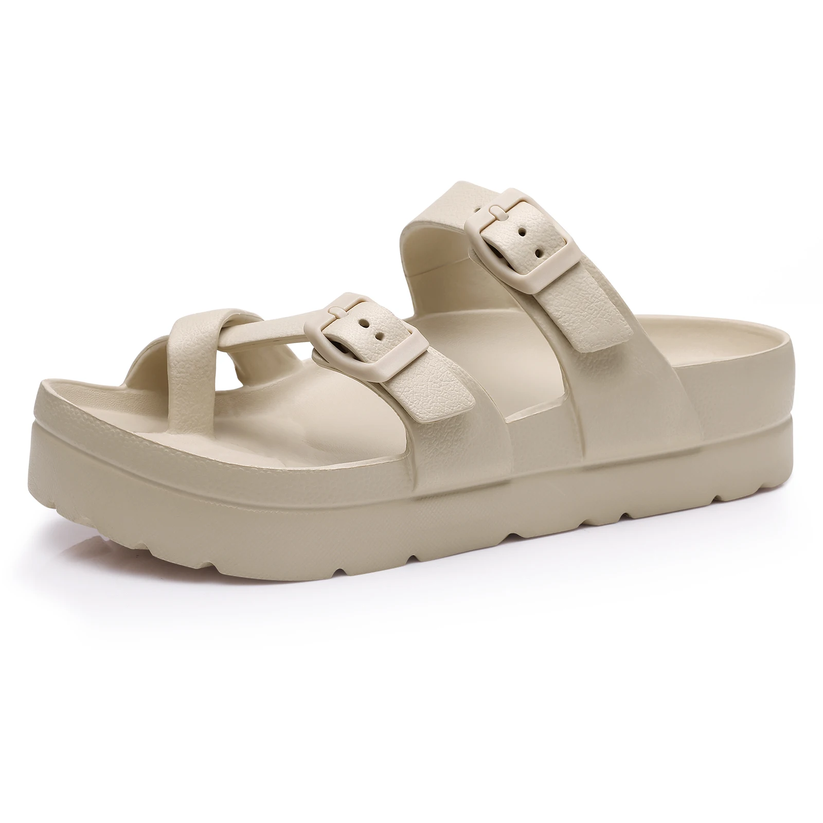 Comwarm Orthopädische Damen-Sandalen mit Verstellbarer Schnalle Rutschfeste Modische Slides Weiche Sohle Strandpantoffeln mit Gewölbeunterstützung – Detail 25