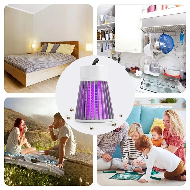 전기 충격 모기 살충 램프, USB 5V 파리 트랩 재퍼, 곤충 퇴치, 침실 야외 모기 방지 트랩