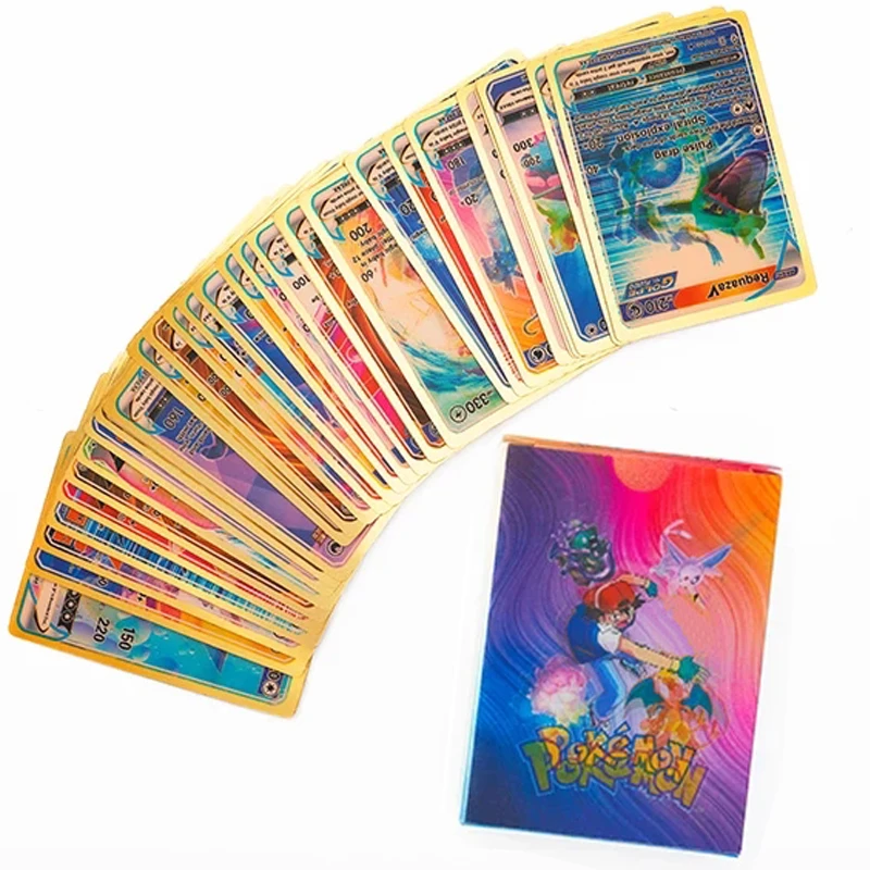 Pokemon Cards Charizard Pikachu Arceus 3D Diamond Playing Cards Vmax GX Vstar English Collection Battle Trainer Card Toys Gifts