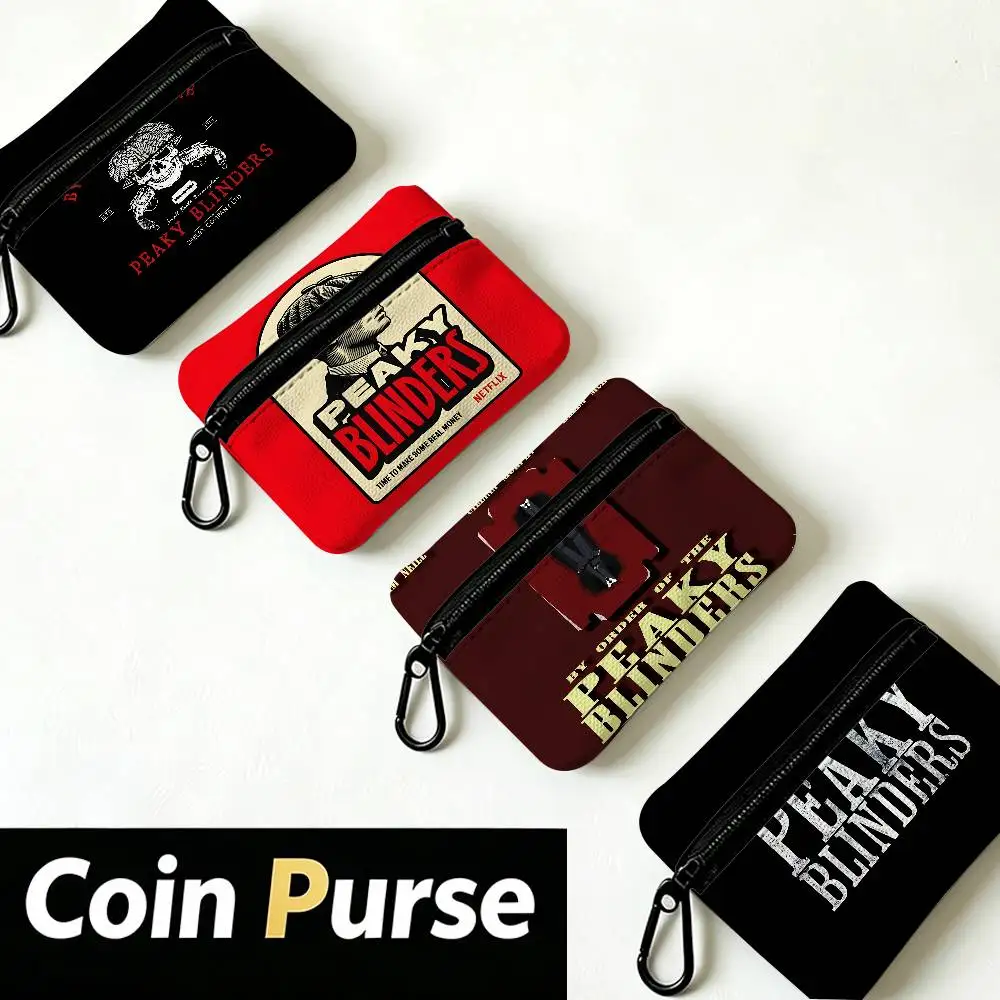 TV P-Peaky B-Blinders Anmie Oxford Fabric Mini Coin Wallet Smooth Zipper Hanging Design Multi-use Small Storage Bag For Travel