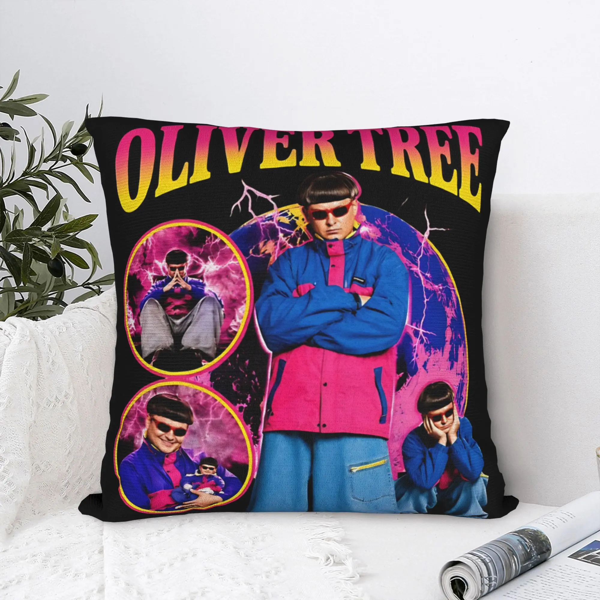 Oliver Tree Rest In Peace 1993 to 2026 Memorial Square Pillow Cases Cushion Cover Awesome Decorative Pillowcase for Home 45*45cm