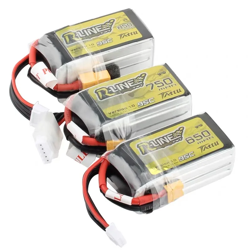 Pour TATTU Gold Brick 1.0 batterie au Lithium polymère 650 750 850mAh 95C haute tension pour Drone FPV 3S 4S 6S1P en option