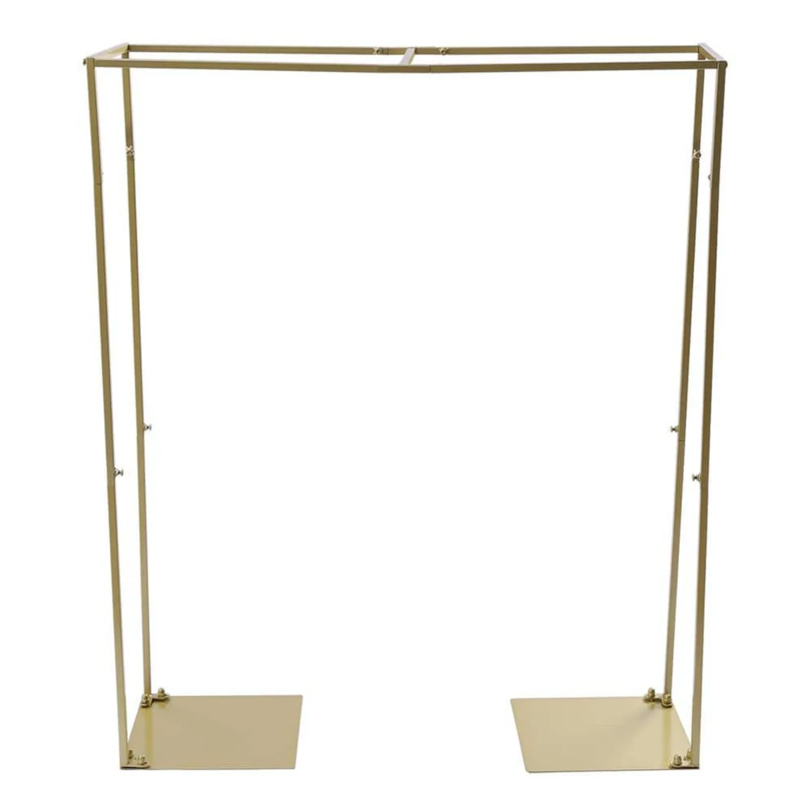 US 47.28 in. x 39.4 in. Gold Square Metal Wedding Garden Arch Backdrop Stand Arbor